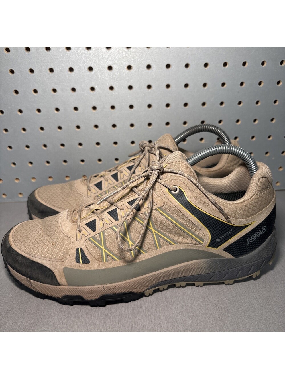 Asolo Grid GV Hiking Shoes GTX Women Size 8.5 Brown Tan Beige Goretex Trail - Picture 2 of 14